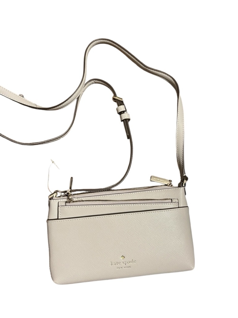 Kate Spade Sadie Crossbody Bag Set - 2 pieces. Brand New - Light Gray / Gold HW